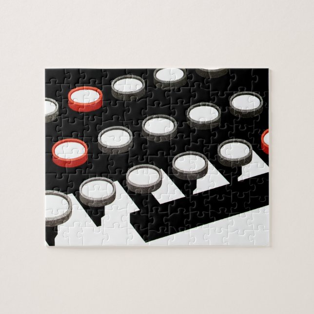 Quebra-cabeça Teclado de máquina de escrever antiga estilo retrô (Horizontal)