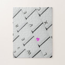 Quebra-cabeça Teclado para Computador com Letras de Amor