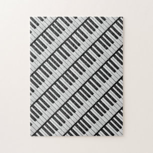 Quebra-cabeça Teclas de Piano Preto e Branco
