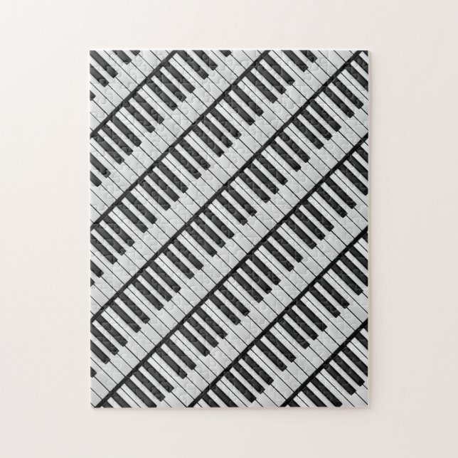 Quebra-cabeça Teclas de Piano Preto e Branco (Vertical)