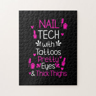 Quebra-cabeça Tecnologia Nail com Tatuagens