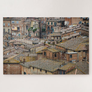 Quebra-cabeça Telhados no abstrato da cidade de Siena