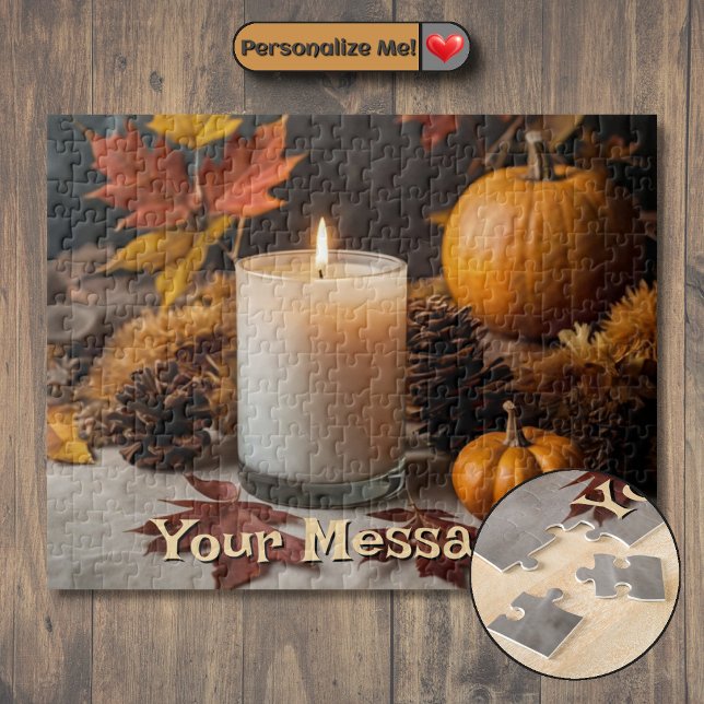 Quebra-cabeça Tema de Outono Personalizável (Customizable Autumn-Themed Jigsaw Puzzle)
