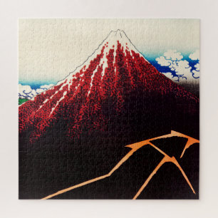Quebra-cabeça Tempestade abaixo do cume por Katsushika Hokusai