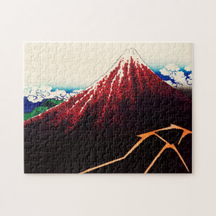 Quebra-cabeça Tempestade abaixo do cume por Katsushika Hokusai