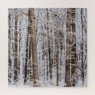Quebra-cabeça Tempestade de gelo de inverno na Floresta