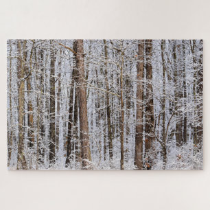 Quebra-cabeça Tempestade de gelo de inverno na floresta - 20x30