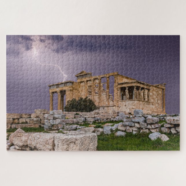 Quebra-cabeça Tempestade sobre Acrópole Atenas, Grécia, Europa (Horizontal)