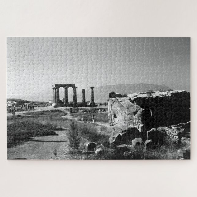 Quebra-cabeça Templo Apollo da Grécia Vintage (Horizontal)