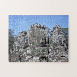 Quebra-cabeça Templo de Bayon em Angkor Wat - Camboja, Ásia