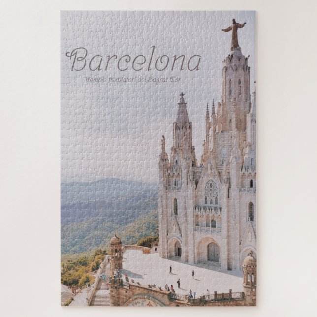 Quebra-cabeça Templo de Espanha de Barcelona Expiatori del Sagra (Vertical)