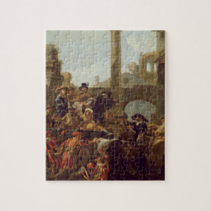 Quebra-cabeça Tempo do carnaval em Roma, 1653 (óleo em canvas)