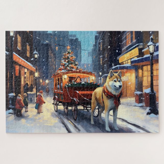 Quebra-cabeça Temporada Festiva de Natal de Akita (Horizontal)