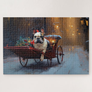 Quebra-cabeça Temporada Festiva de Natal do Bulldog Francês