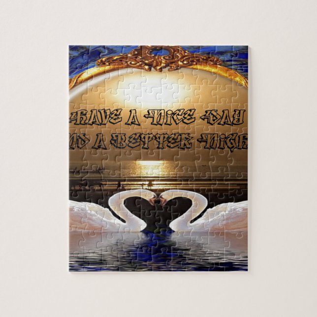 Quebra-cabeça Tenha um belo dia e uma boa noite. (Vertical)