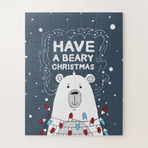 Quebra-cabeça Tenha uma ilustração do urso polar de Natal Bear