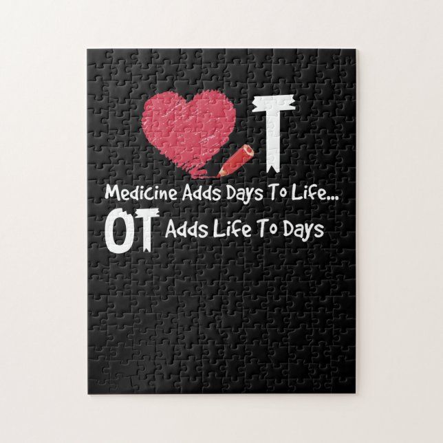 Quebra-cabeça Terapêutica Profissional Adiciona Vida Aos Dias De (Vertical)