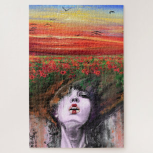 Quebra-cabeça Terra da Mulher - Natureza - Pintura Original