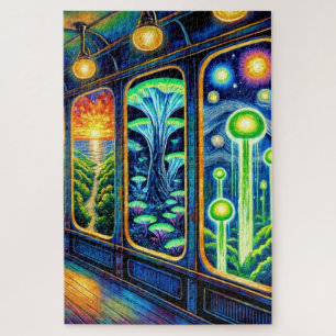 Quebra-cabeça Terra de fantasia colorida