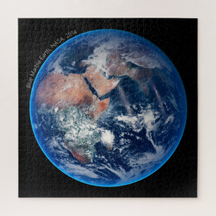 Quebra-cabeça Terra Marble Azul, Foto por Satélite 2014
