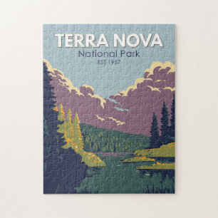 Quebra-cabeça Terra Nova National Park Canada Viagem Art Vintage