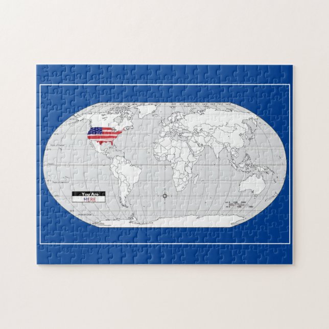 Quebra-cabeça Terra, Você Está Aqui (Horizontal)