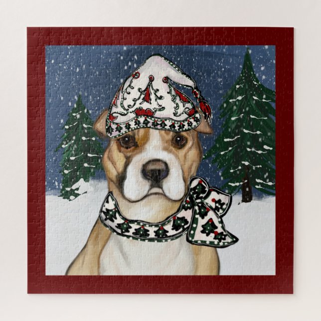 QUEBRA-CABEÇA TERRIER STAFFORDSHIRE AMERICANO (Vertical)