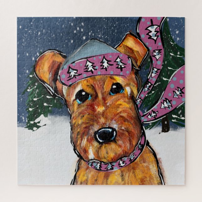 Quebra-cabeça Terriers Airedale (Vertical)