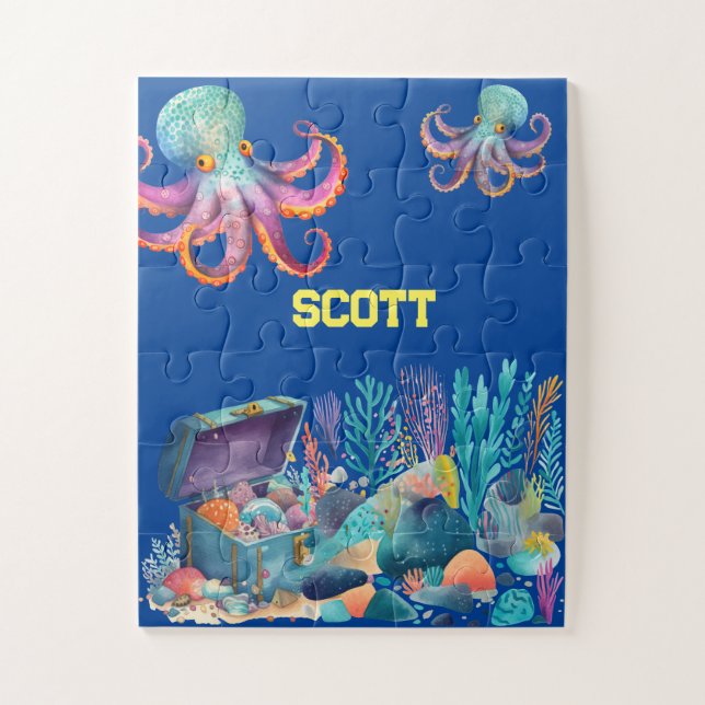 Quebra-cabeça Tesouro sob o mar (Vertical)