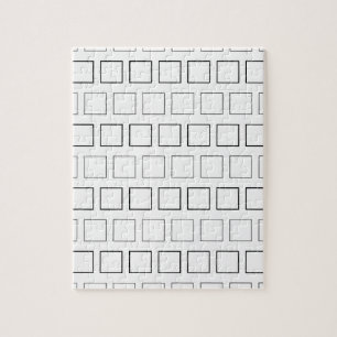Quebra-cabeça Teste padrão minimalista preto e branco quadrado