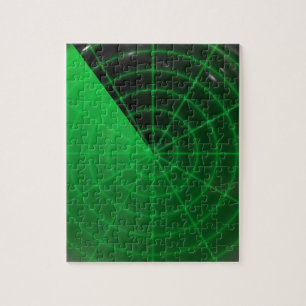 Quebra-cabeça teste padrão verde do radar