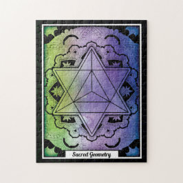 Quebra-cabeça Tetraedro de Geometria Sagrada Personalizado