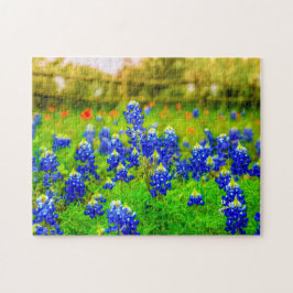 Quebra-cabeça Texas Bluebonnets Indian Floral Nature Viagem