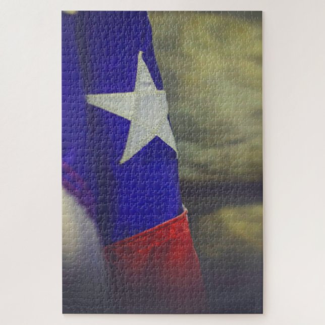 Quebra-cabeça Texas Flag Rustic Lone Star EUA (Vertical)