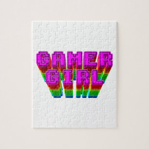 Quebra-cabeça Texto da Gamer Girl