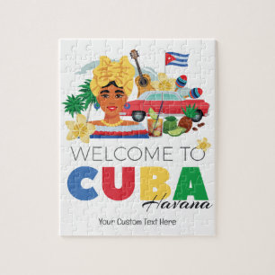 Quebra-cabeça Texto Personalizado Cuba Havana