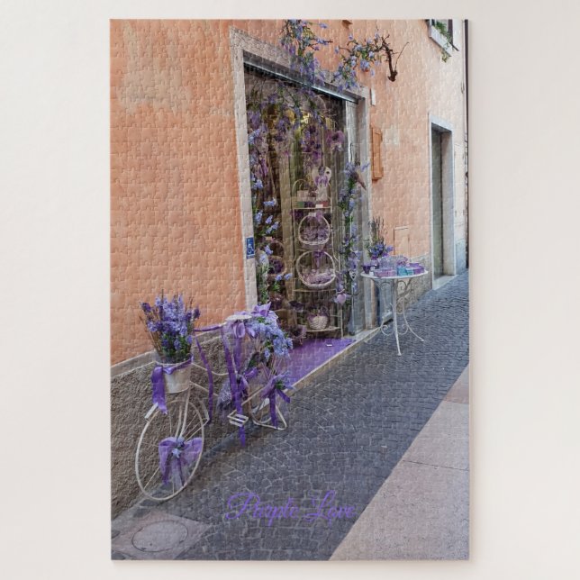 Quebra-cabeça Texto Personalizado de Compro de Souvenir Biciclet (Vertical)