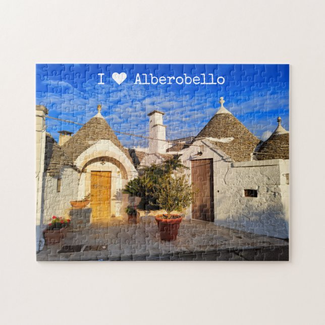 Quebra-cabeça Texto personalizado, impressionante cidade de Albe (Horizontal)