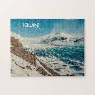 Quebra-cabeça Texto Personalizado Solheimajokull, Islândia