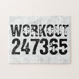 Quebra-cabeça Texto riscado vestido Workout 247365 rústico