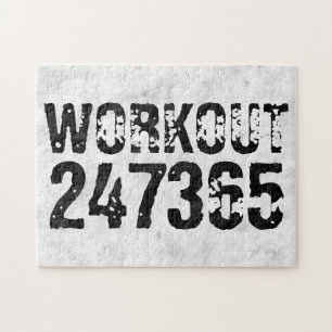 Quebra-cabeça Texto riscado vestido Workout 247365 rústico