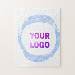 Quebra-cabeça texto simples mínimo adicione seu logotipo/design