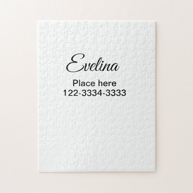 Quebra-cabeça Texto simples mínimo adicione seu nome local cidad (Vertical)