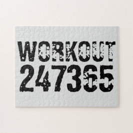 Quebra-cabeça Texto vestido e arranhado Workout 247365 preto