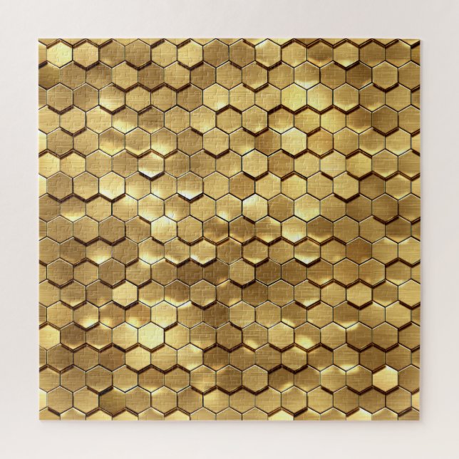 Quebra-cabeça Textura 3D do Remetente do ouro Honeycomb (Vertical)
