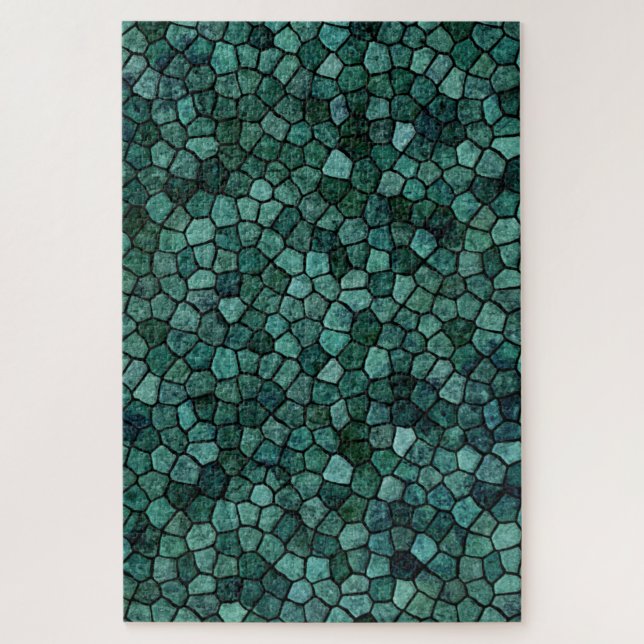 Quebra-cabeça Textura de Crosta de Mosaico Oceânico Padrão Abstr (Vertical)