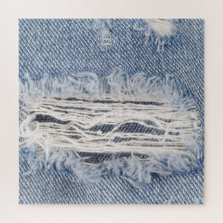 Quebra-cabeça Textura de Jeans com risca desbotada