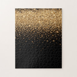 Quebra-cabeça Textura de Luxo Elegante Brilho Dourado