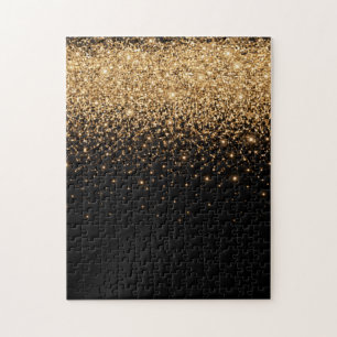 Quebra-cabeça Textura de Luxo Elegante Brilho Dourado