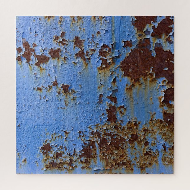 Quebra-cabeça Textura de metal e tinta azul. (Vertical)